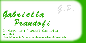 gabriella prandofi business card